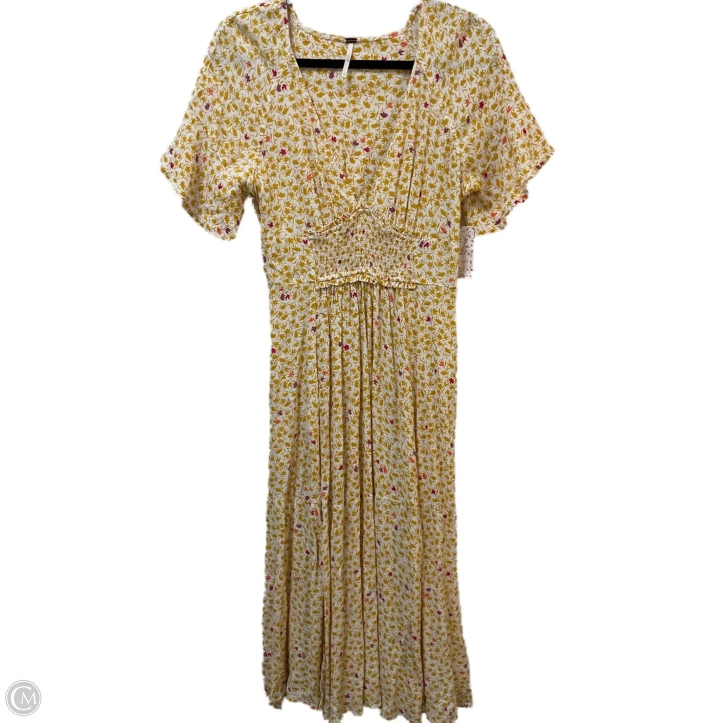 Dress Casual Midi By Free People In Yellow, Size: S