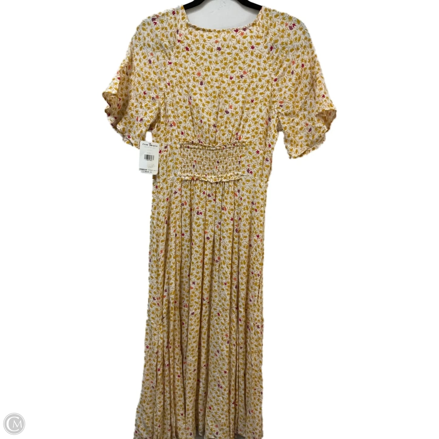 Dress Casual Midi By Free People In Yellow, Size: S