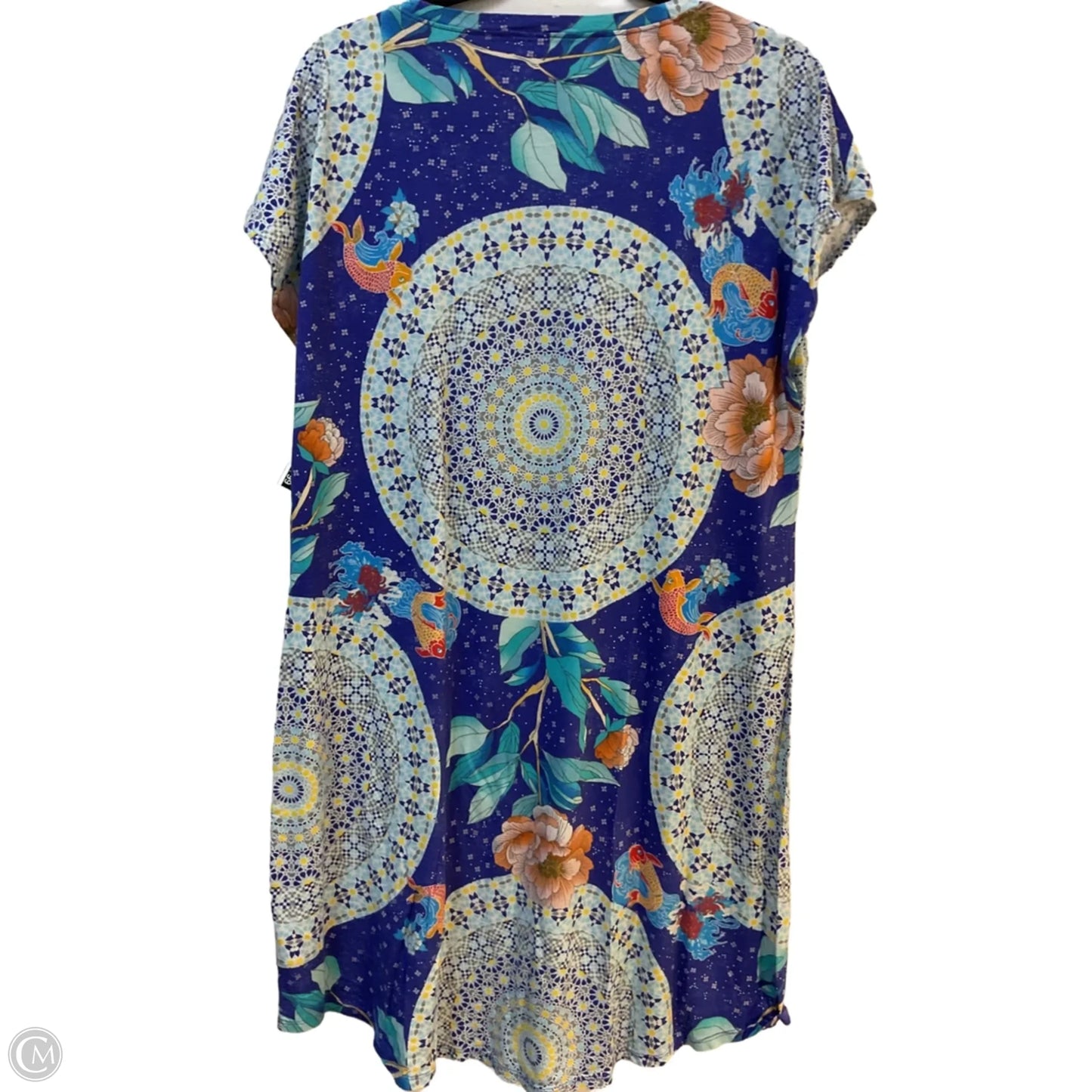 Dress Casual Short By Johnny Was In Floral Print, Size: Xl