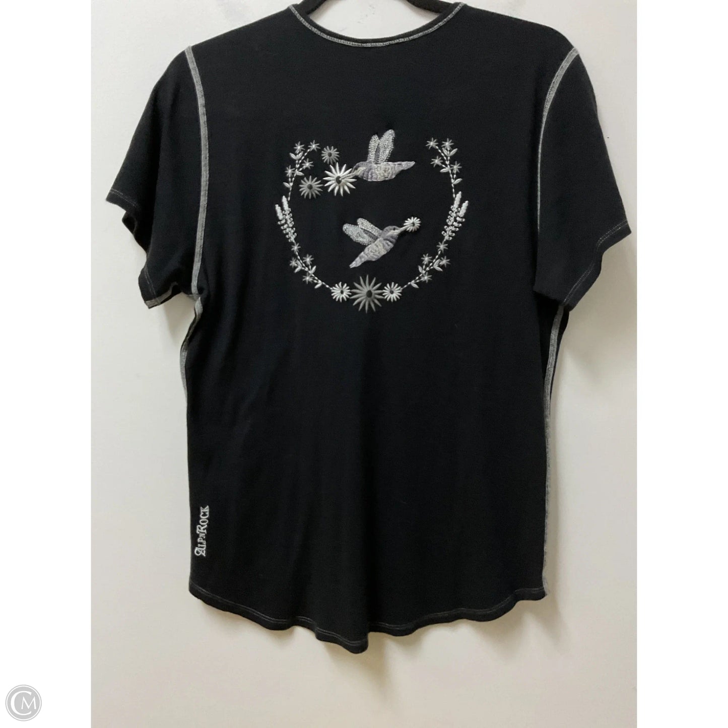 Top Short Sleeve By Alp N Rock In Black & Grey, Size: Xl