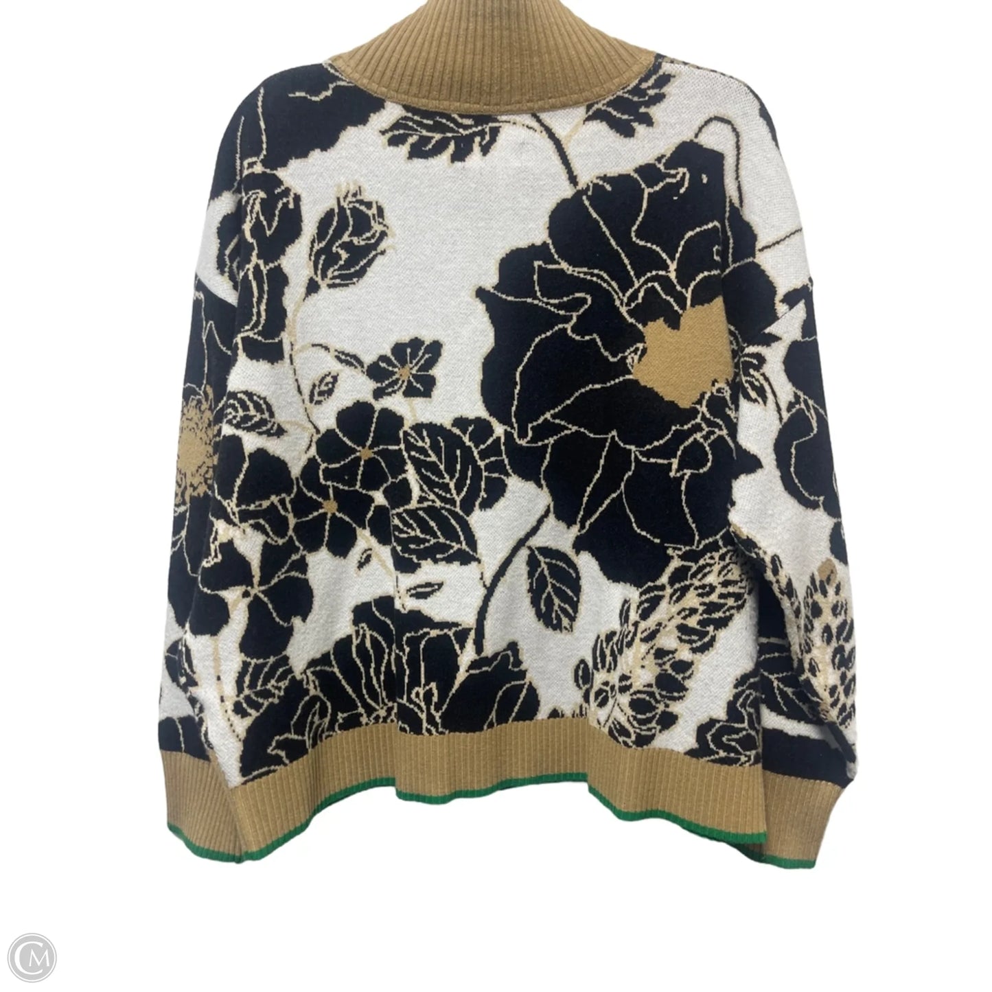 Sweater By Maeve In Black & Tan, Size: M