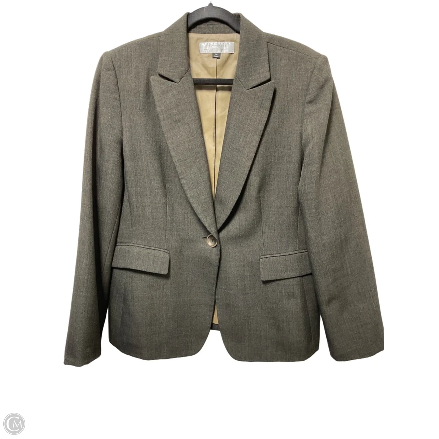 Blazer By T Tahari In Brown, Size: Xl