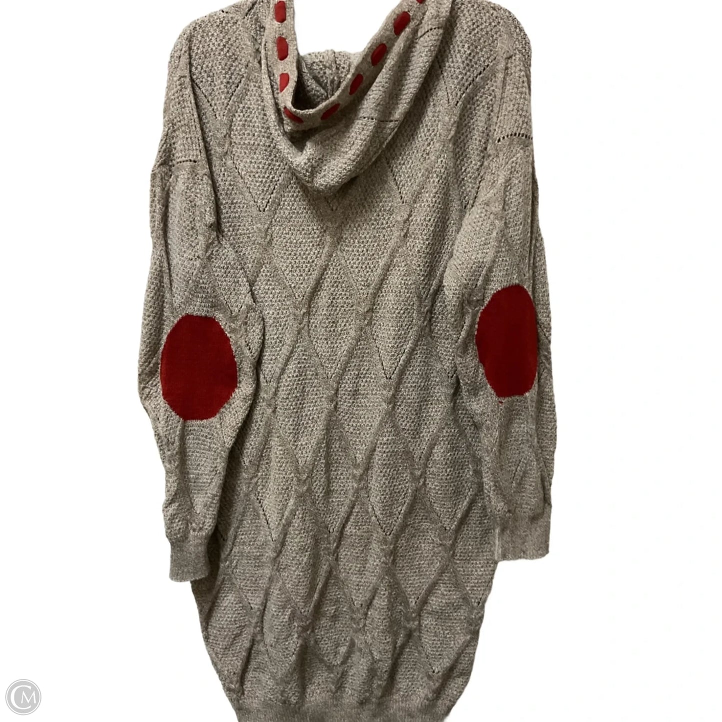 Sweater Cardigan By Clothes Mentor In Brown & Red, Size: Xl