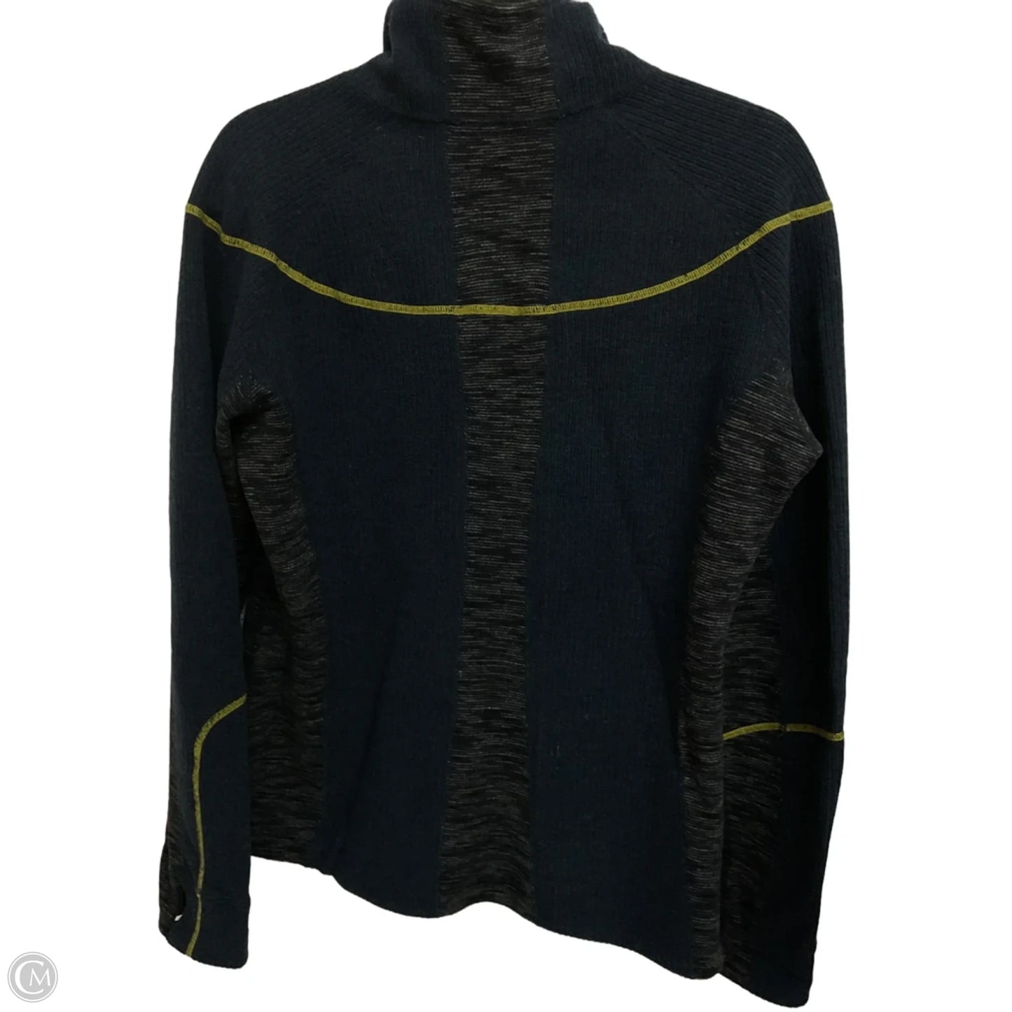 Jacket Fleece By Title Nine In Blue & Yellow, Size: L