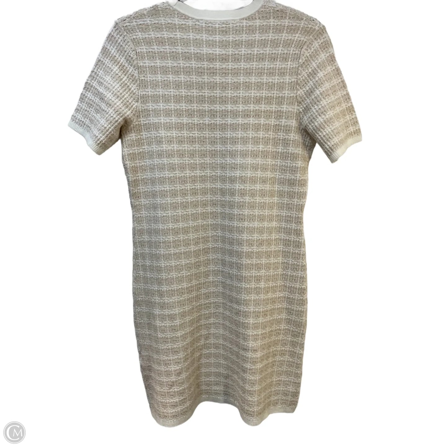 Dress Sweater By Cmb In Cream & Tan, Size: M