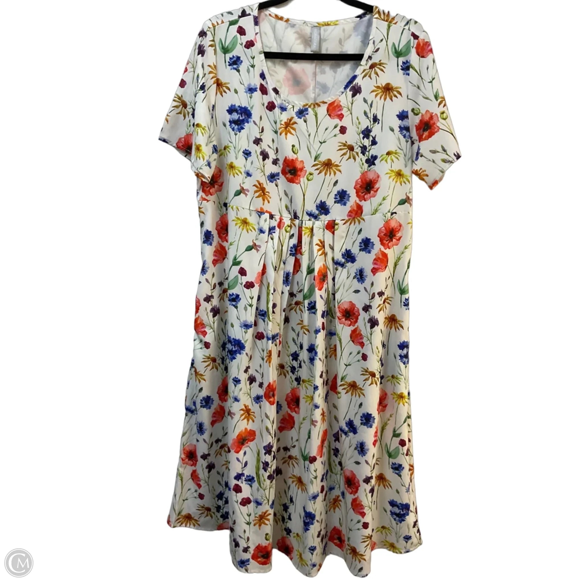 Dress Casual Midi By Noracora In Floral Print, Size: L – Clothes Mentor Littleton CO #133