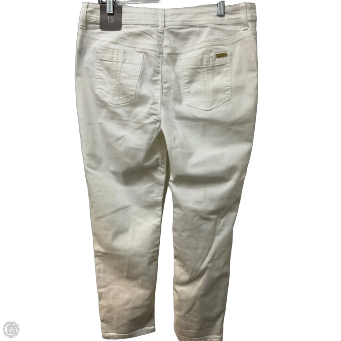 Jeans Straight By Chicos In White Denim, Size: 10