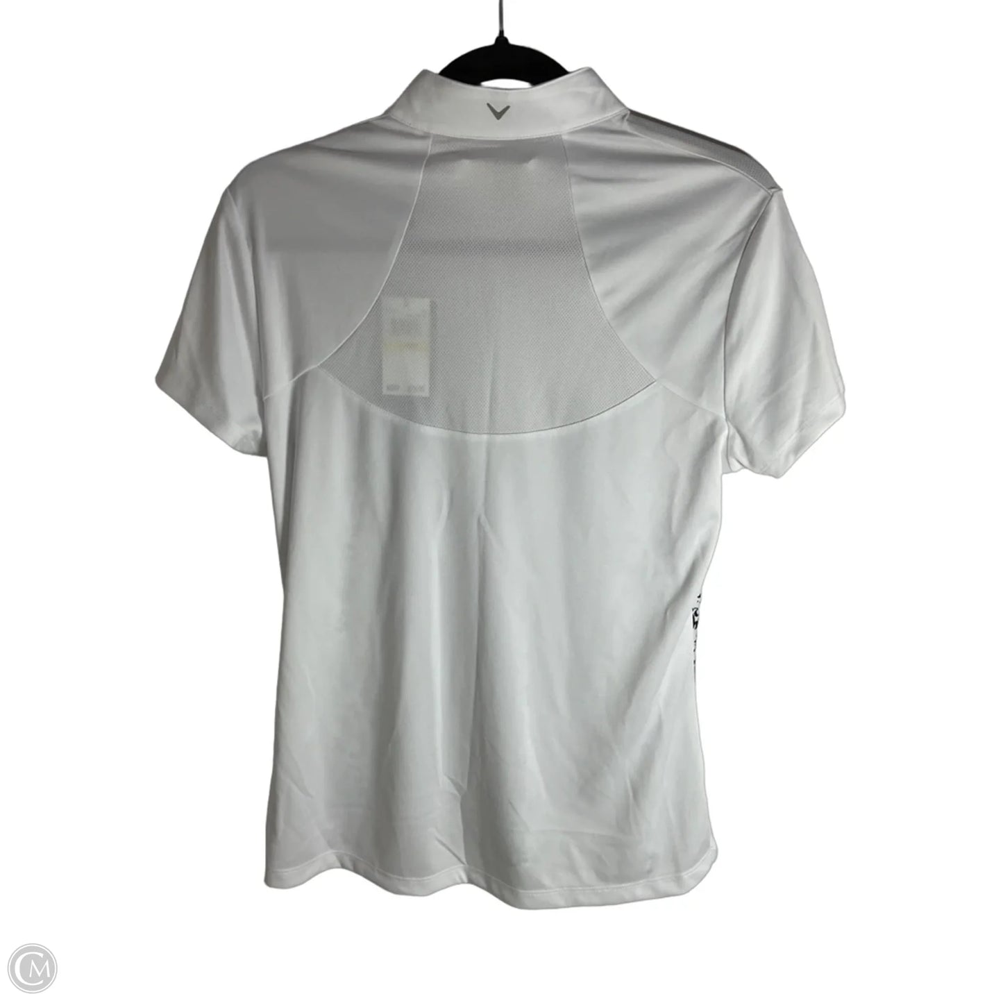 Athletic Top Short Sleeve By Callaway In Black & White, Size: M