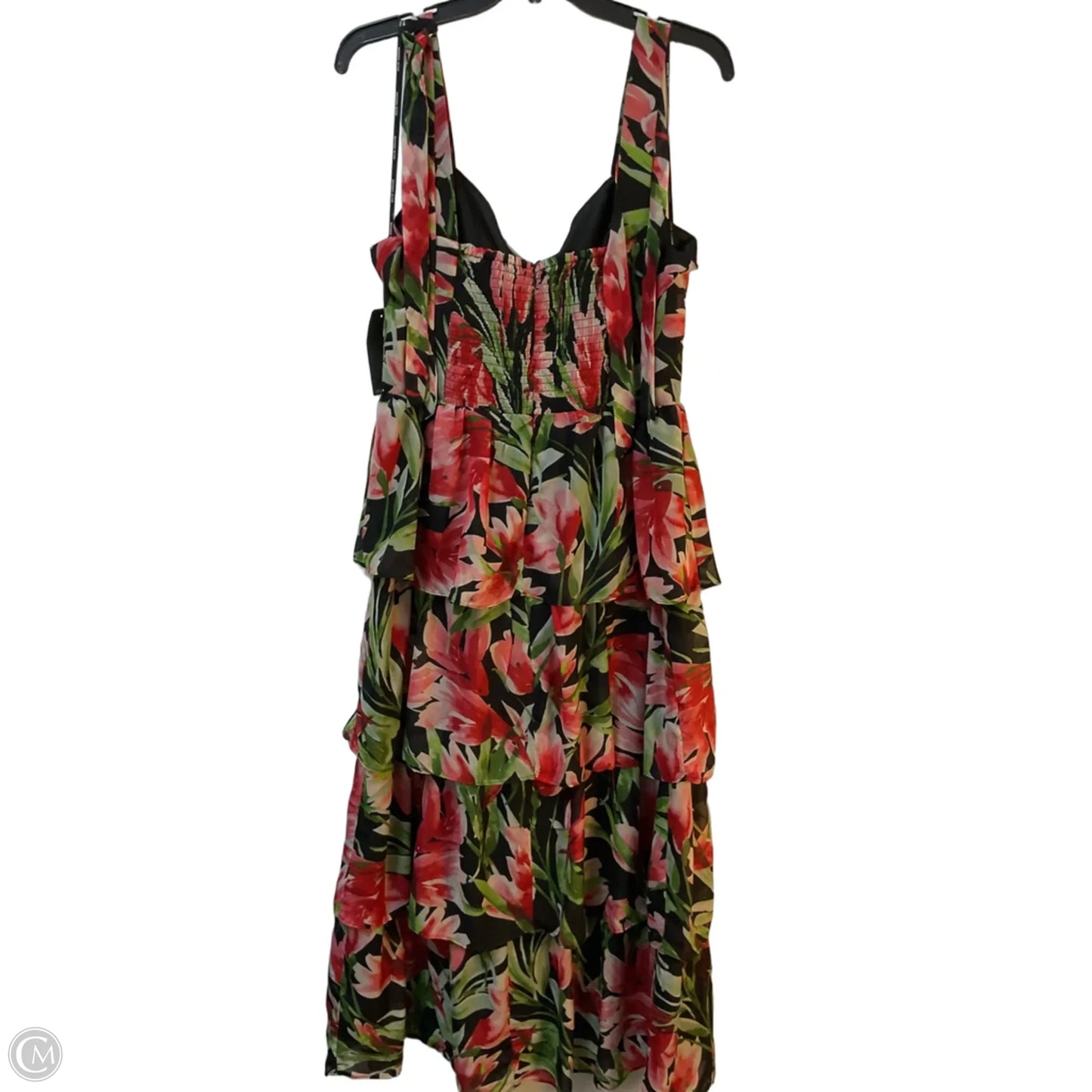 Dress Party Long By Julia Jordan In Green & Red, Size: L