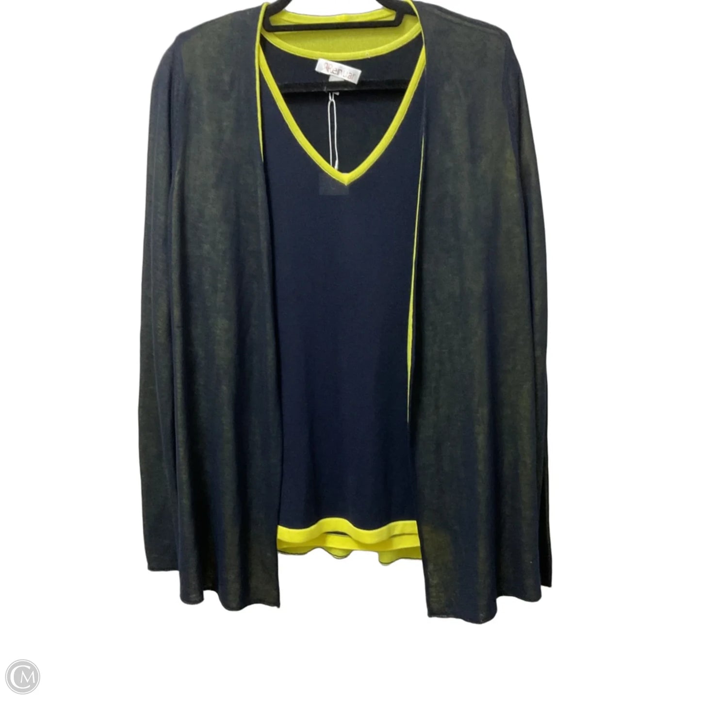 Sweater 2pc By Clothes Mentor In Blue & Yellow, Size: M