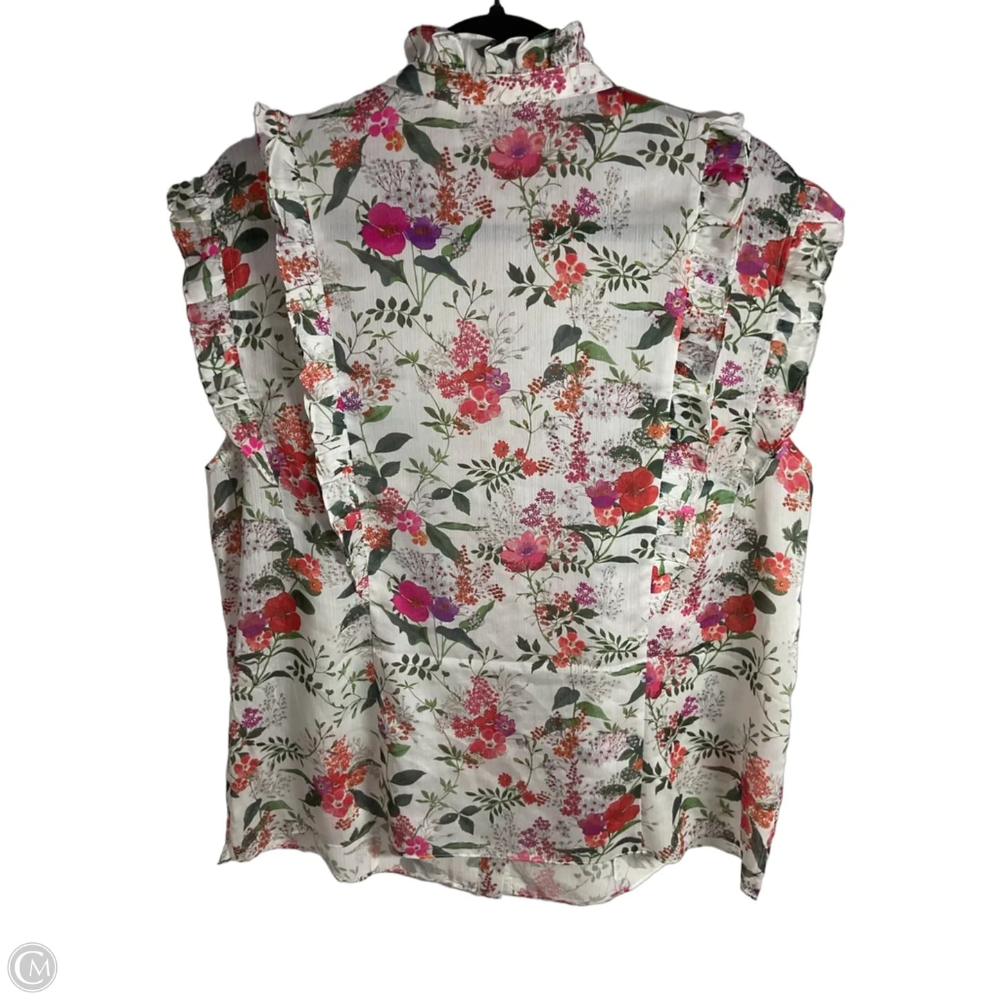 Top Short Sleeve By Ted Baker In Floral Print, Size: L