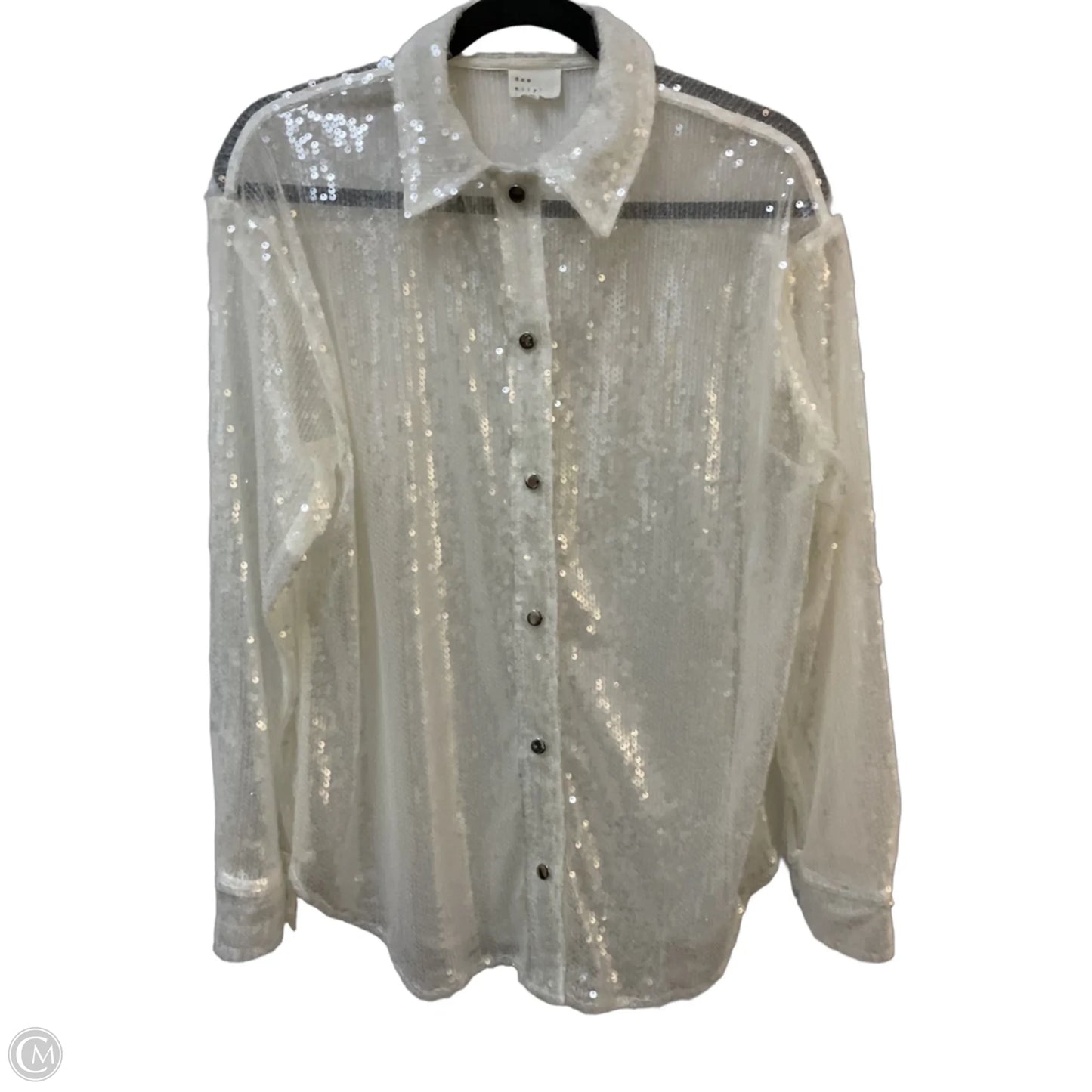 Top Long Sleeve By Dee Elly In White, Size: Xs