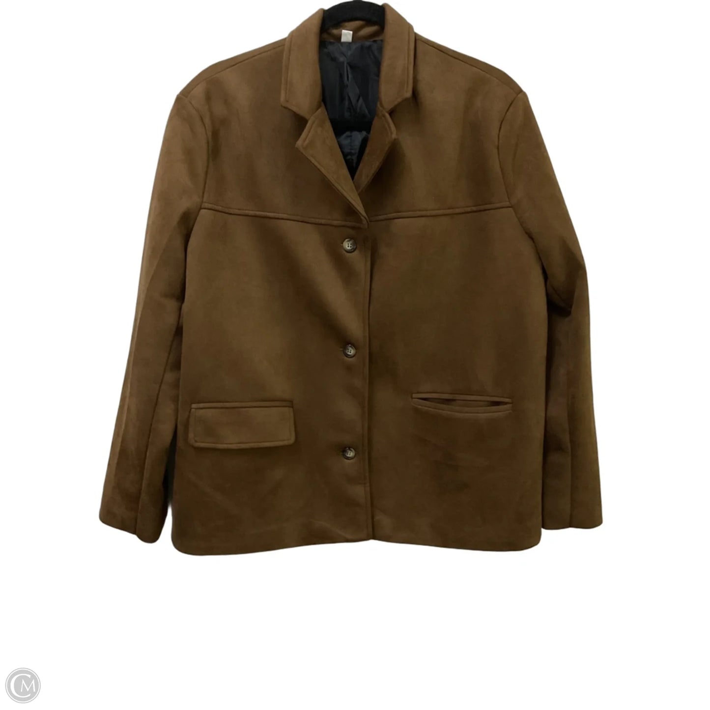 Blazer By Clothes Mentor In Brown, Size: L