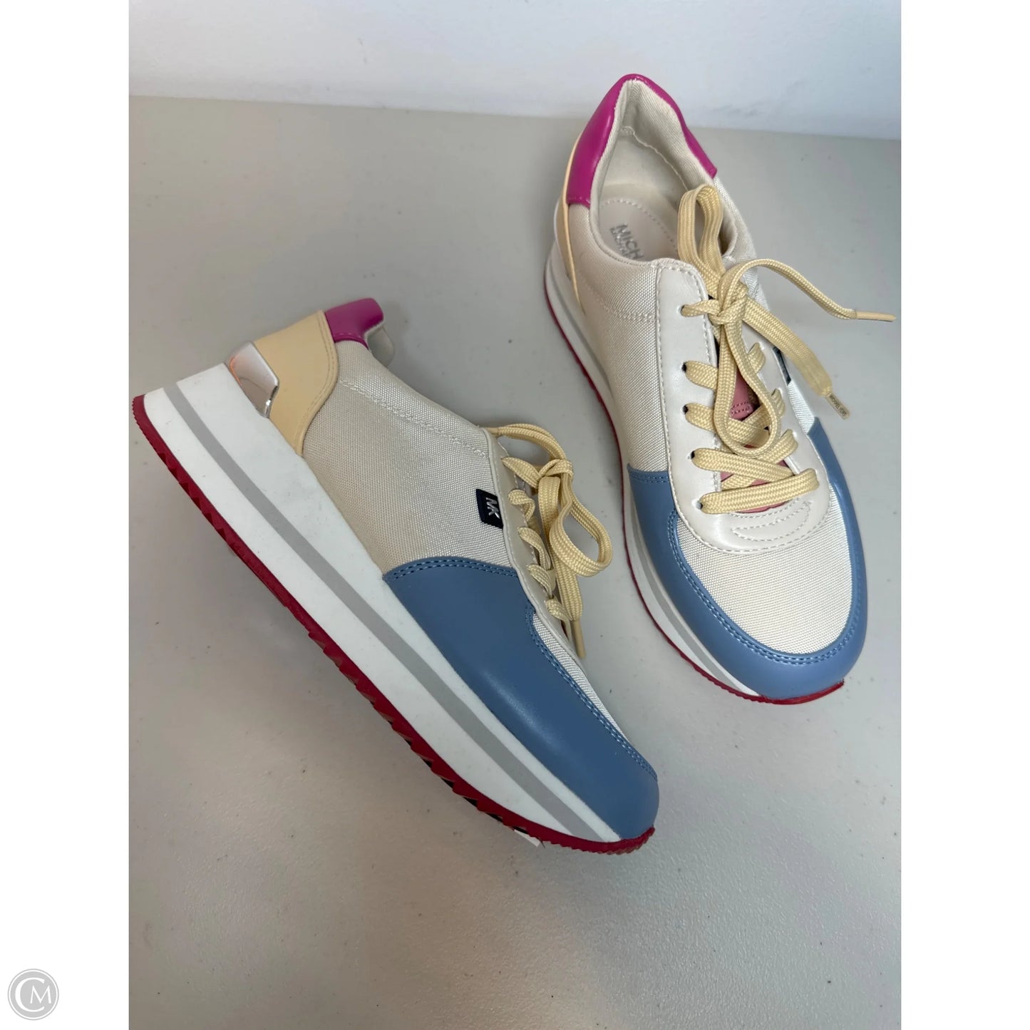 Shoes Sneakers By Michael By Michael Kors In Blue & Cream, Size: 6.5