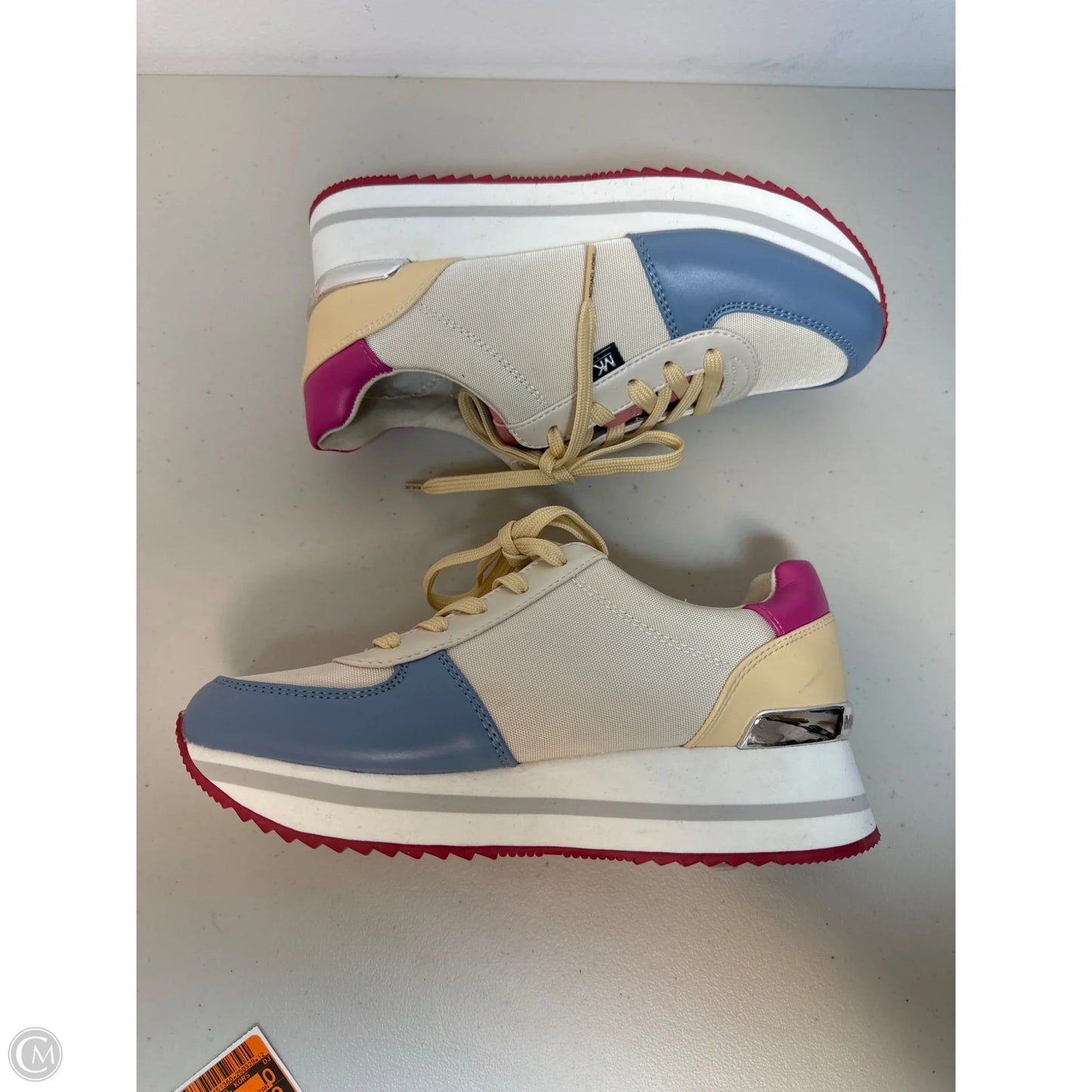 Shoes Sneakers By Michael By Michael Kors In Blue & Cream, Size: 6.5
