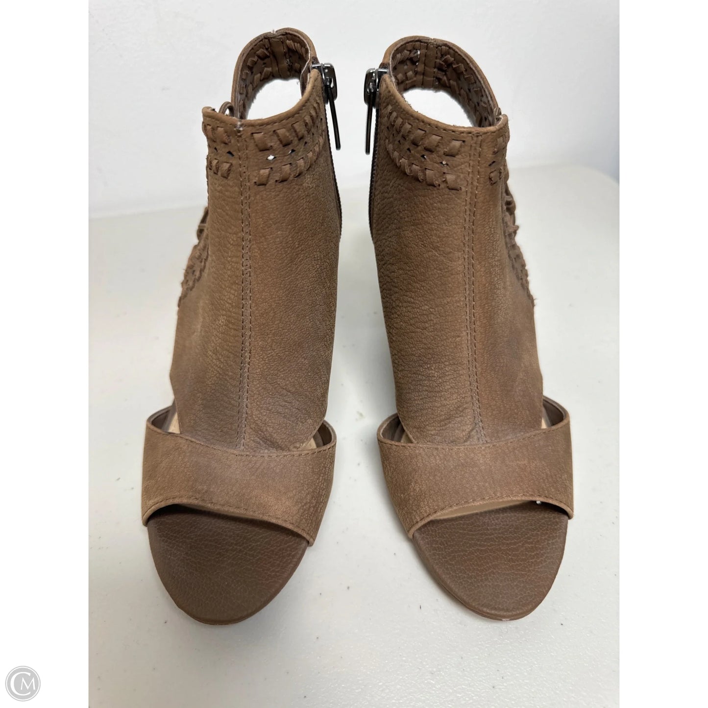 Sandals Heels Block By Vince Camuto In Brown, Size: 6.5
