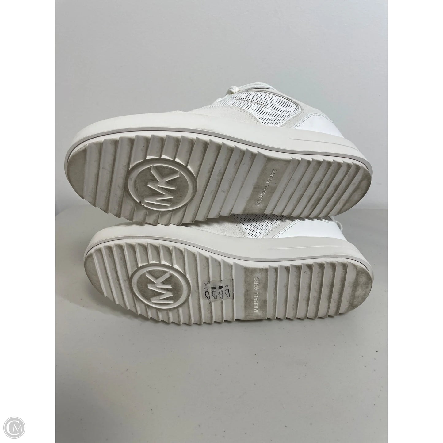 Shoes Designer By Michael Kors In White & Yellow, Size: 10