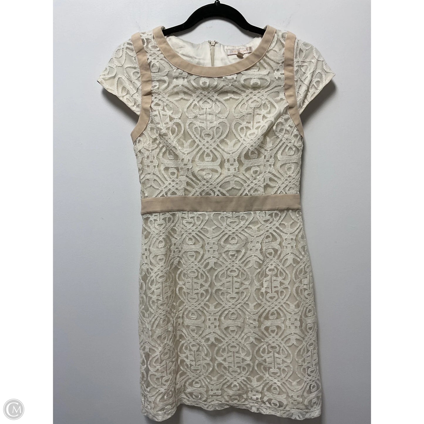 Dress Work By Skies Are Blue In Cream & Tan, Size: S