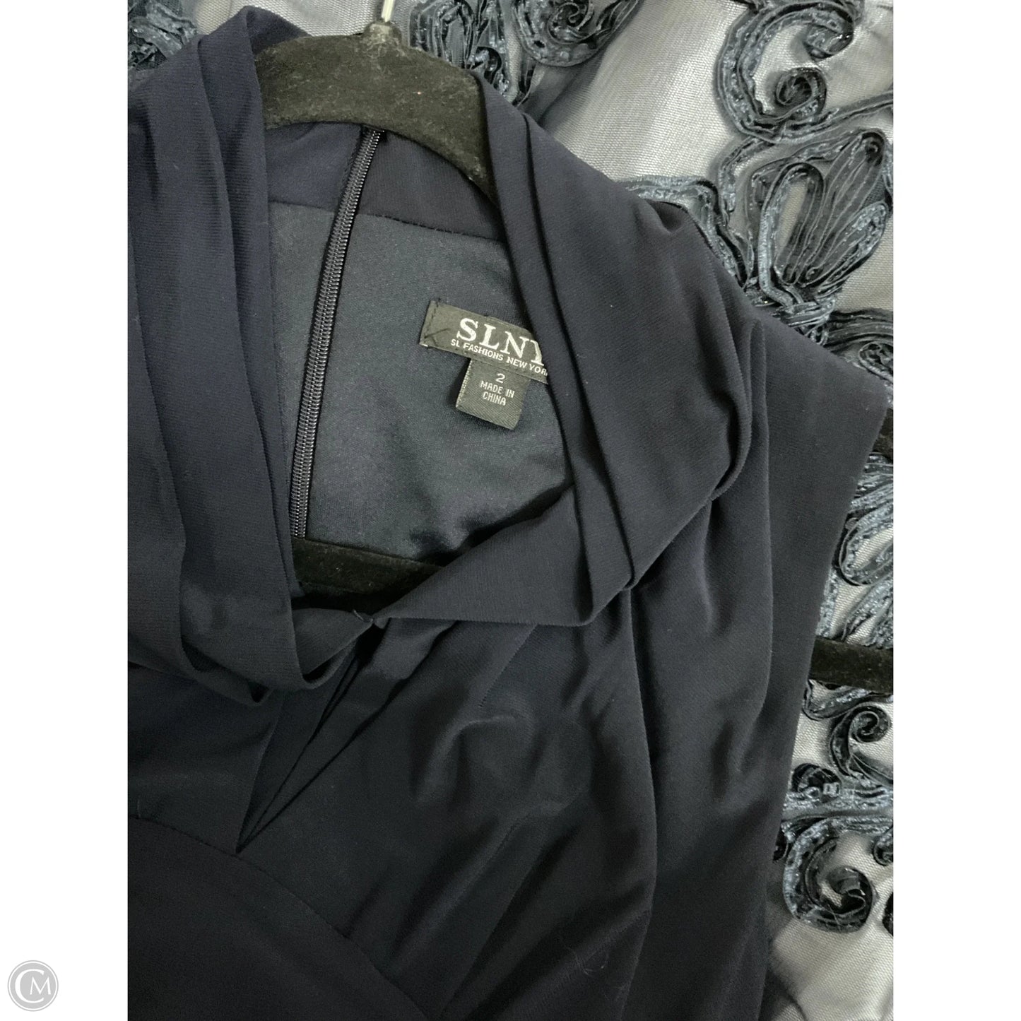 Dress Party Midi By Clothes Mentor In Navy, Size: Xs