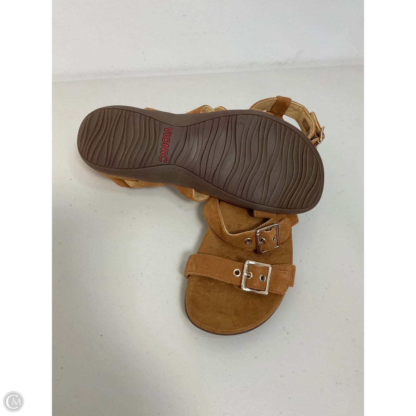 Sandals Flats By Vionic In Tan, Size: 8