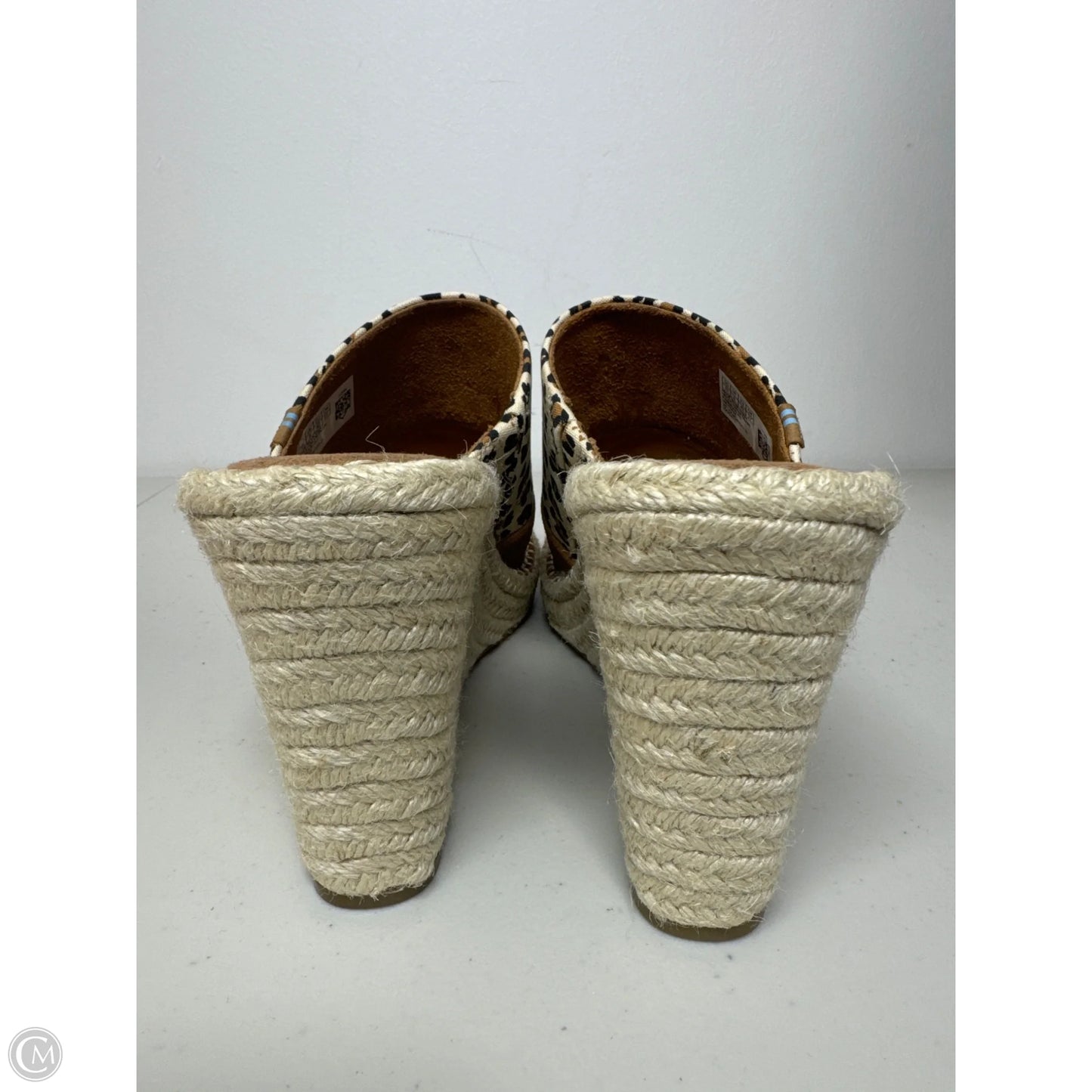 Sandals Heels Wedge By Toms In Animal Print, Size: 10