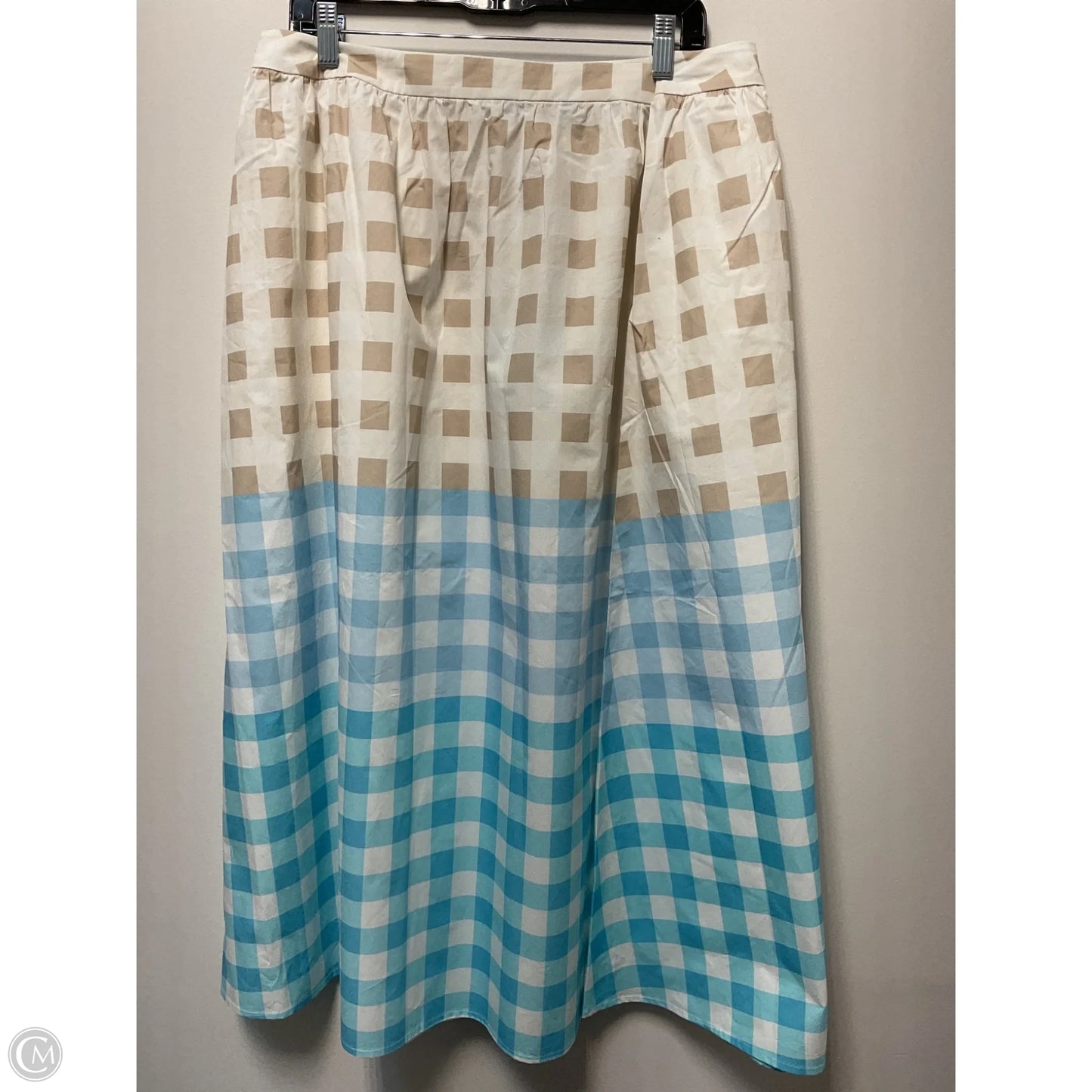 Skirt Midi By Ming Wang In Checkered Pattern, Size: Xl