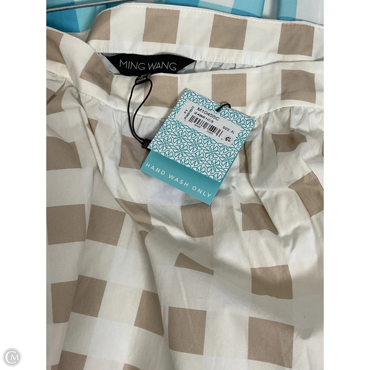 Skirt Midi By Ming Wang In Checkered Pattern, Size: Xl