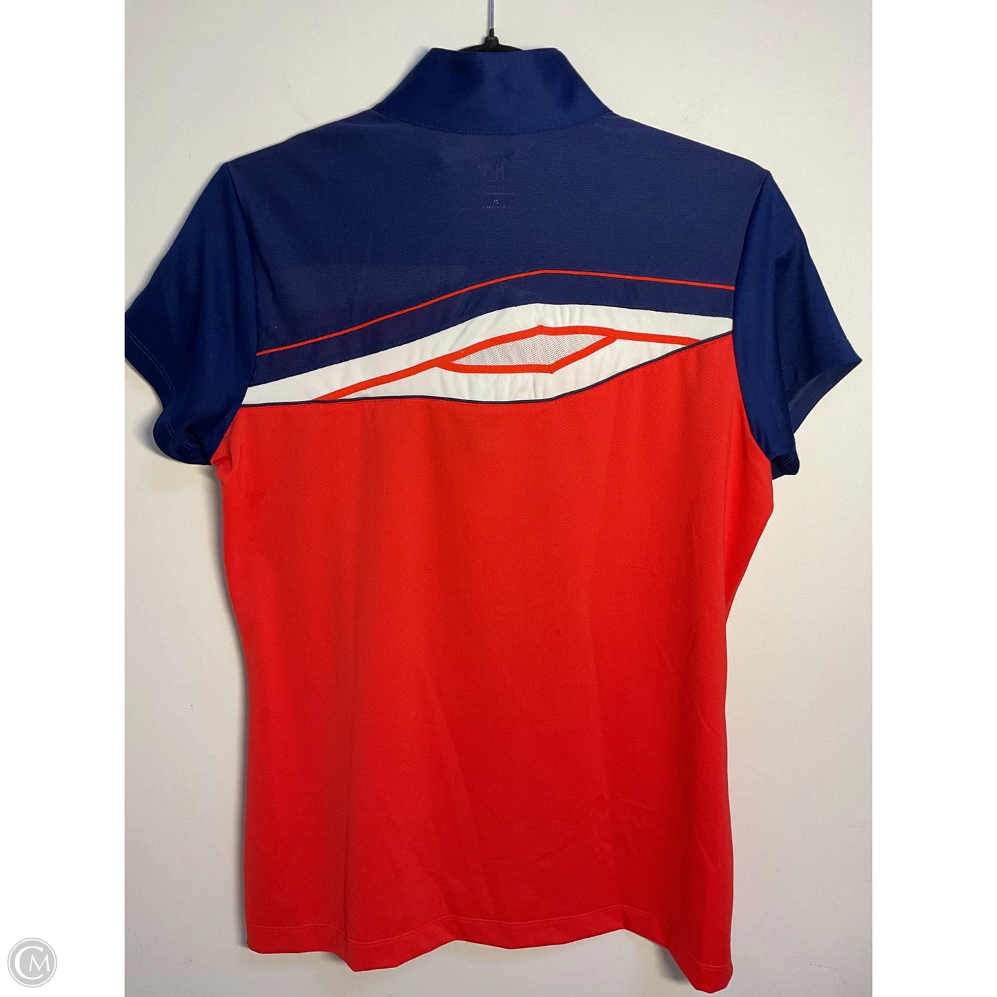 Athletic Top Short Sleeve By Clothes Mentor In Blue & Red & White, Size: M