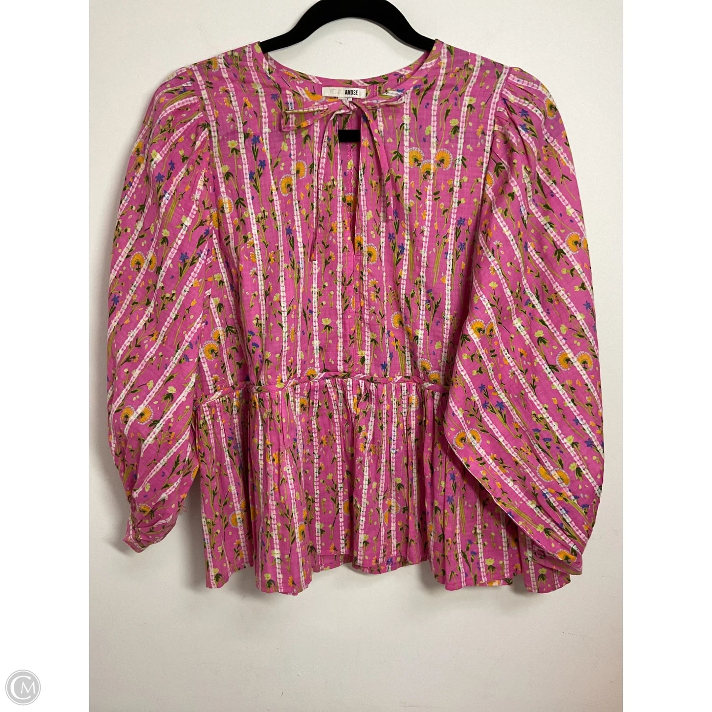 Blouse Long Sleeve By Clothes Mentor In Pink, Size: S