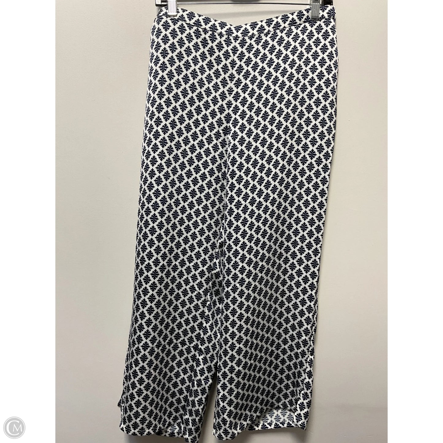 Pants Wide Leg By J. Jill In Blue & White, Size: M