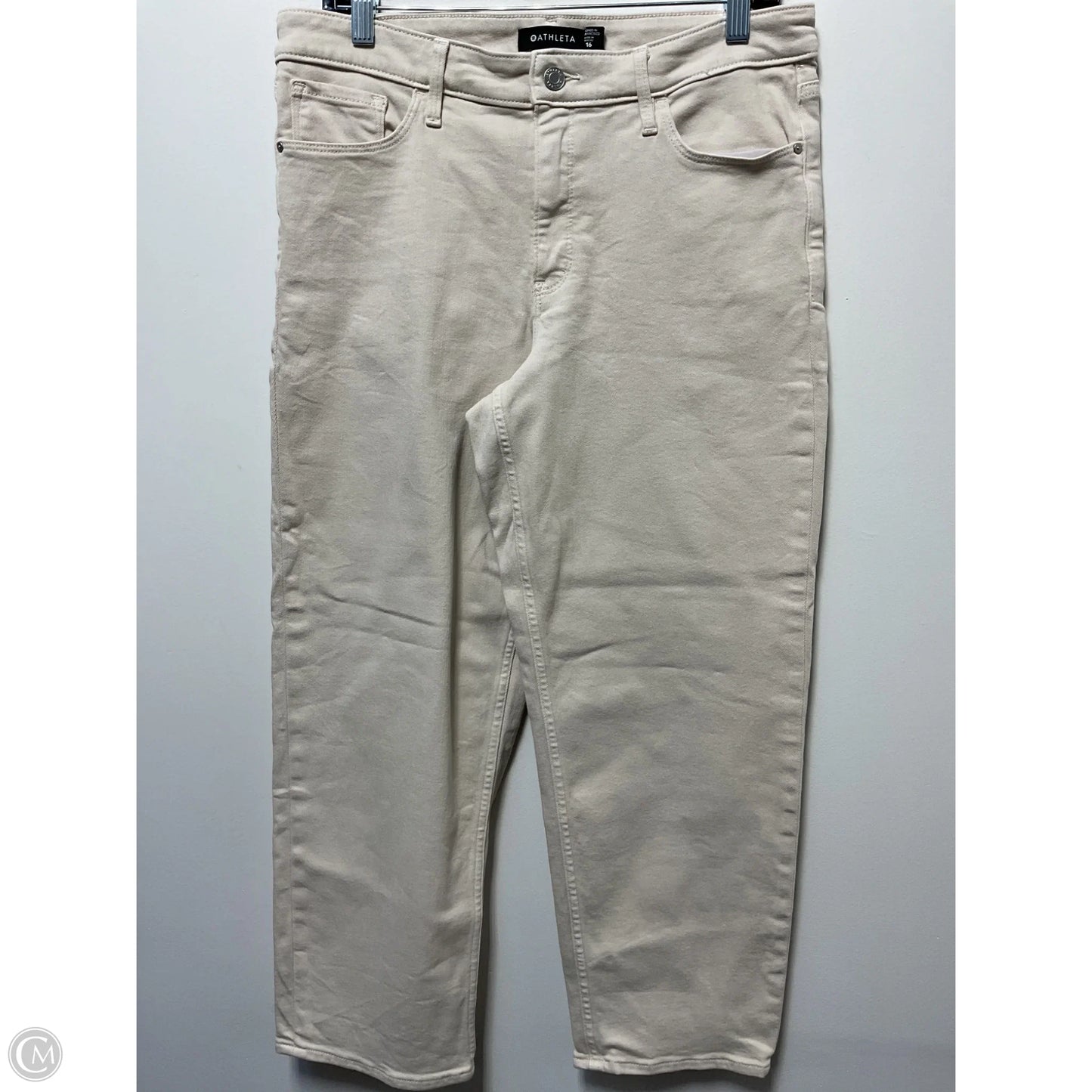 Jeans Straight By Athleta In Cream Denim, Size: 1x