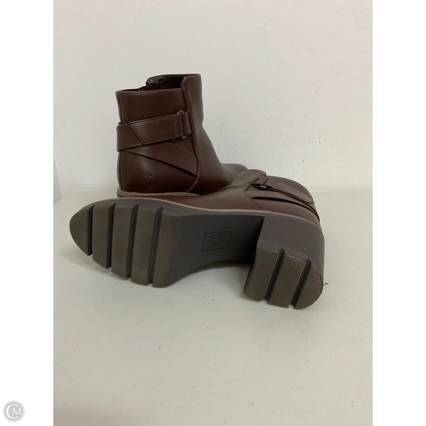 Boots Ankle Heels By Naturalizer In Brown, Size: 8