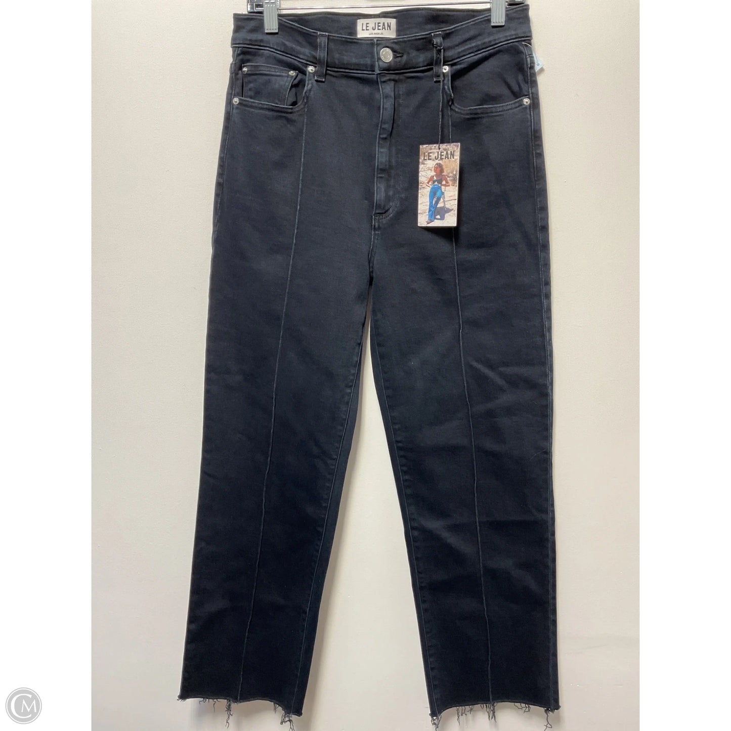Jeans Straight By Le Jean In Black Denim, Size: 8