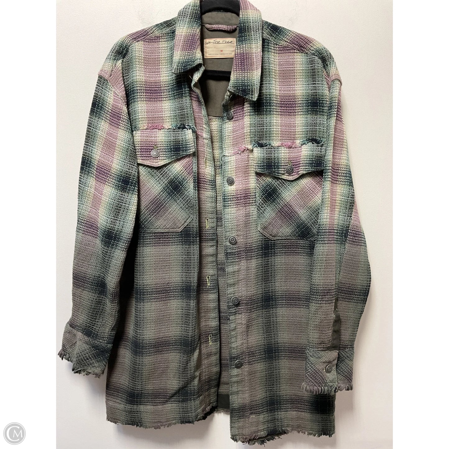 Jacket Shirt By We The Free In Plaid Pattern, Size: M