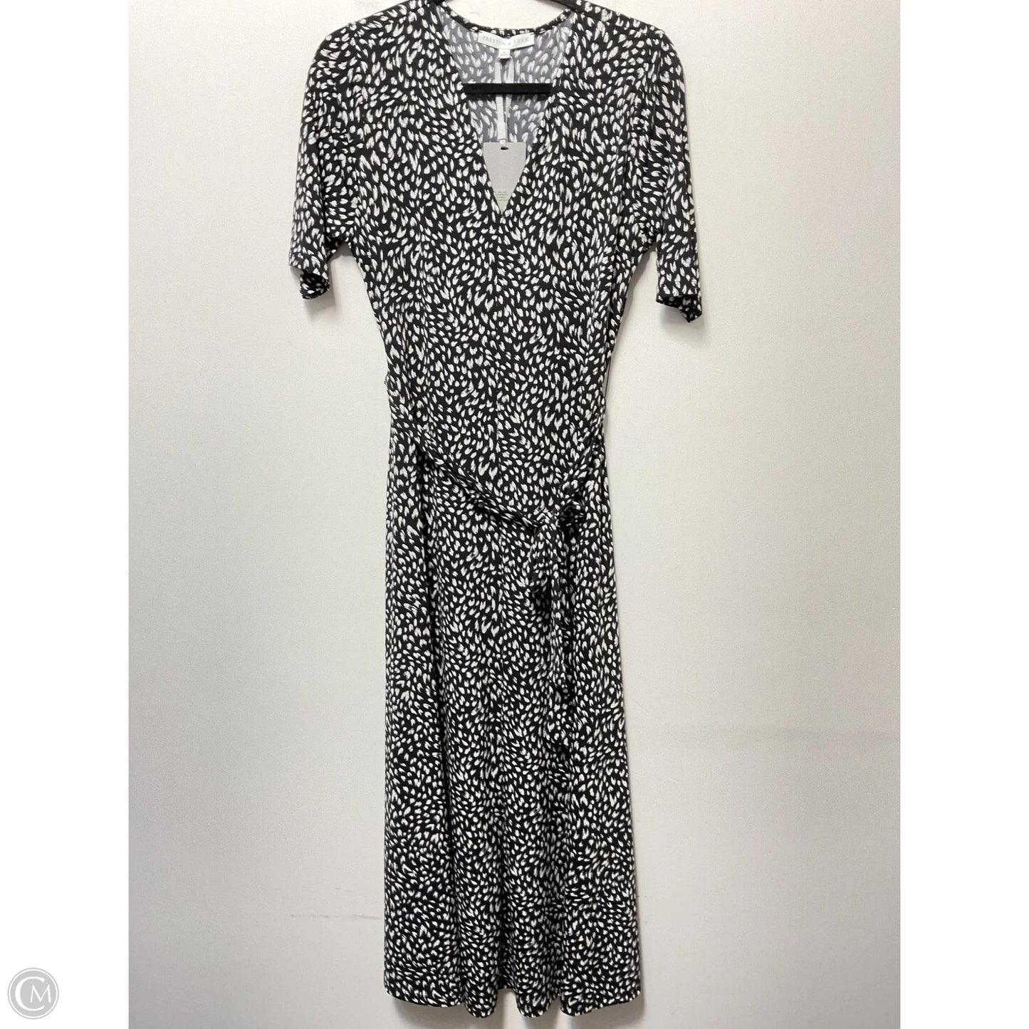 Dress Casual Midi By Preston And New York In Black & White, Size: M