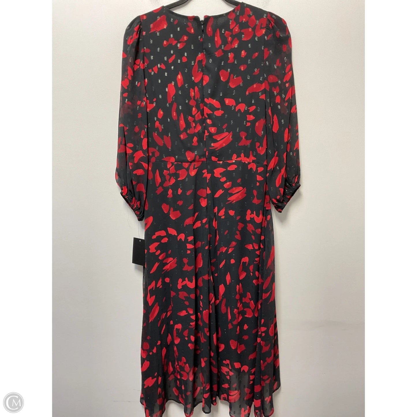 Dress Party Midi By Dkny In Black & Red, Size: M