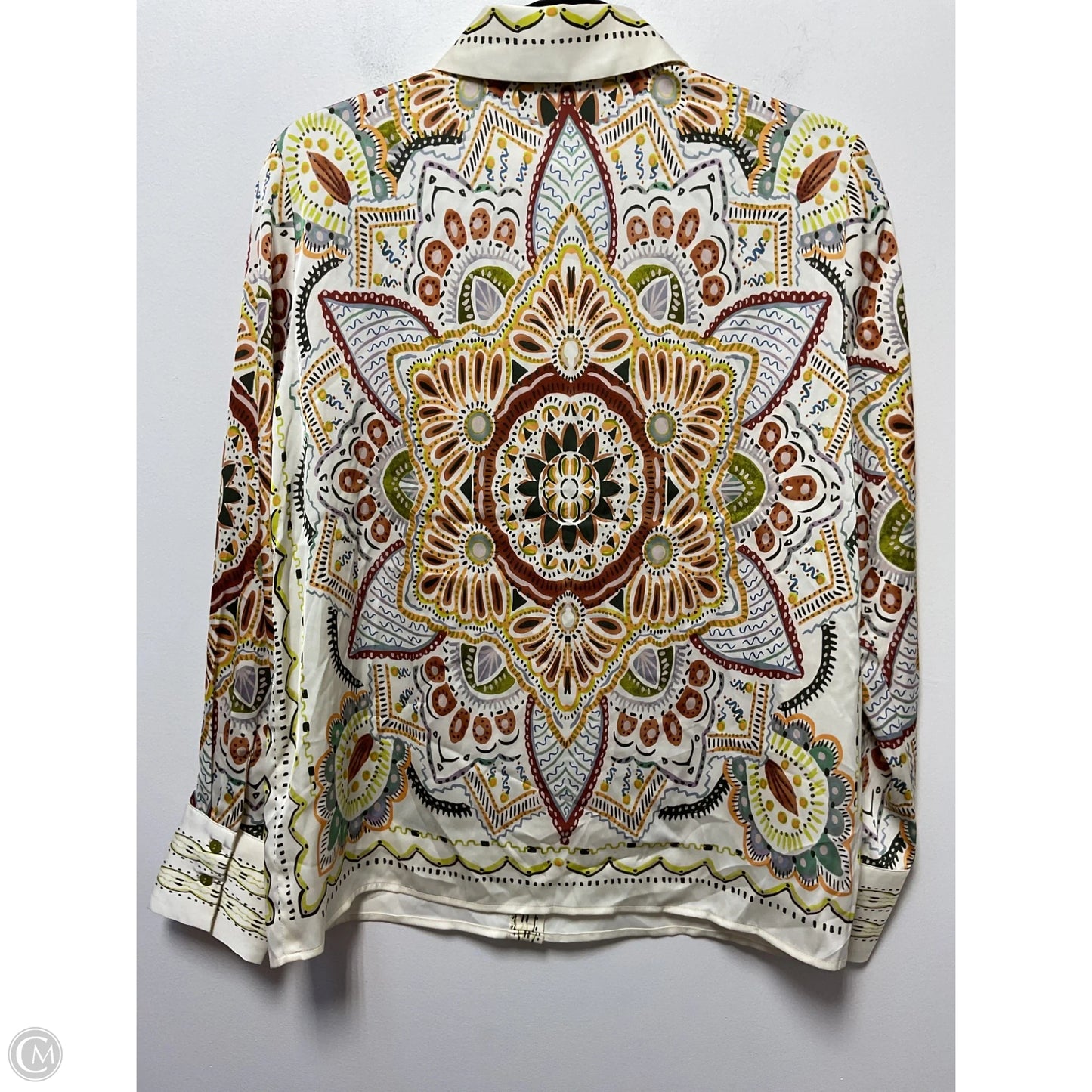 Blouse Long Sleeve By Rachel Zoe In Multi-colored, Size: S