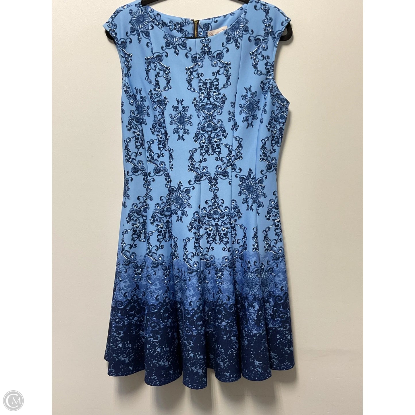 Dress Casual Midi By Clothes Mentor In Blue, Size: L