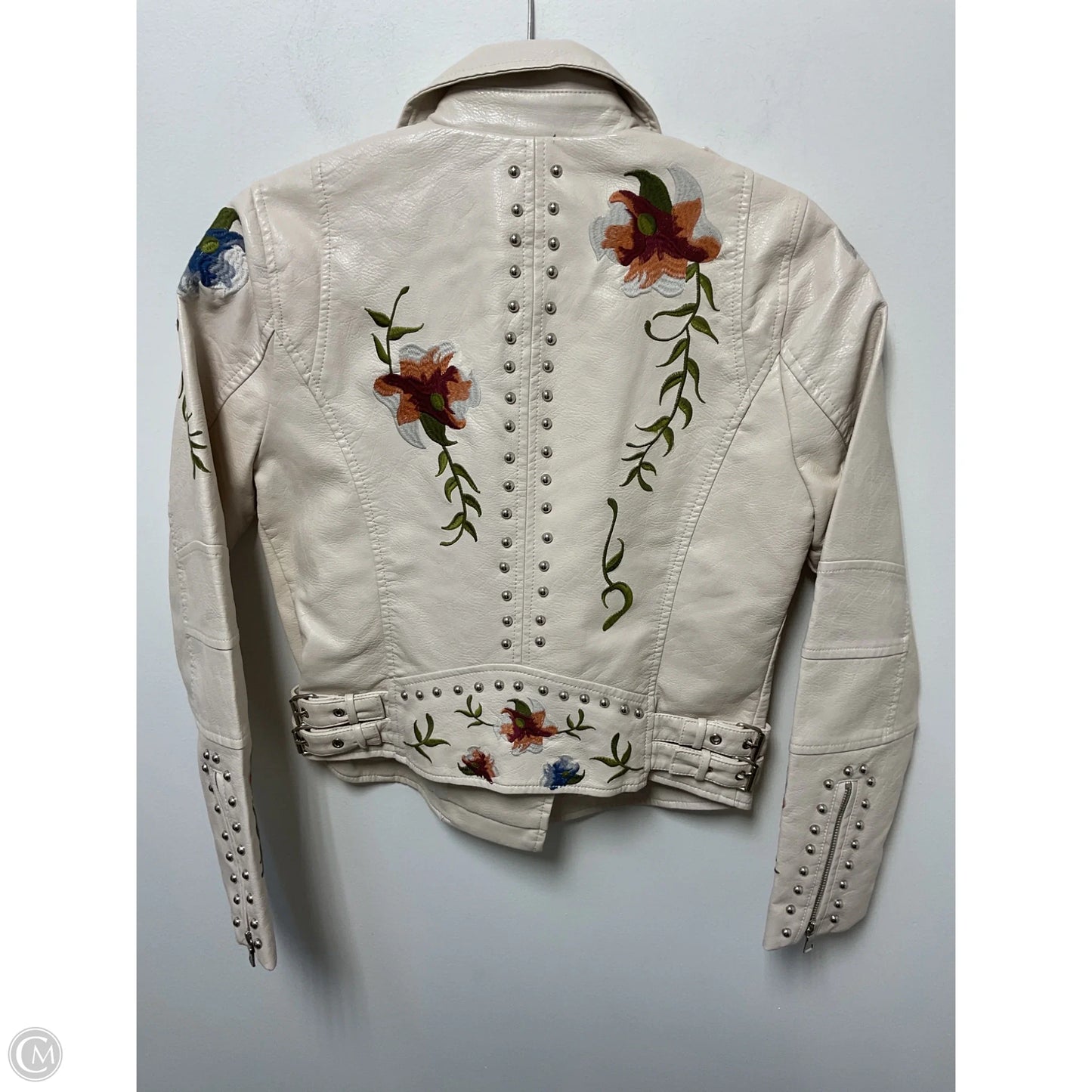 Jacket Moto By Cmc In Cream, Size: M