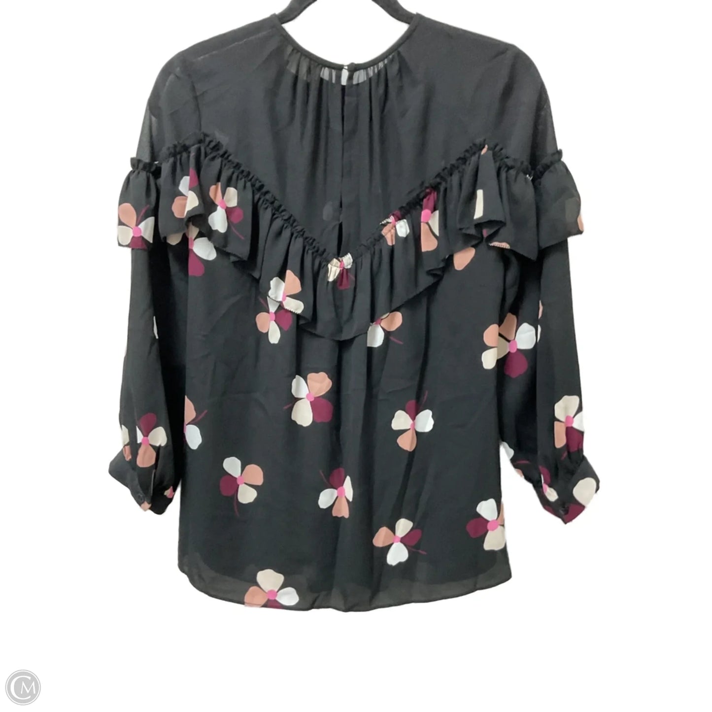 Blouse Designer By Kate Spade In Black, Size: S