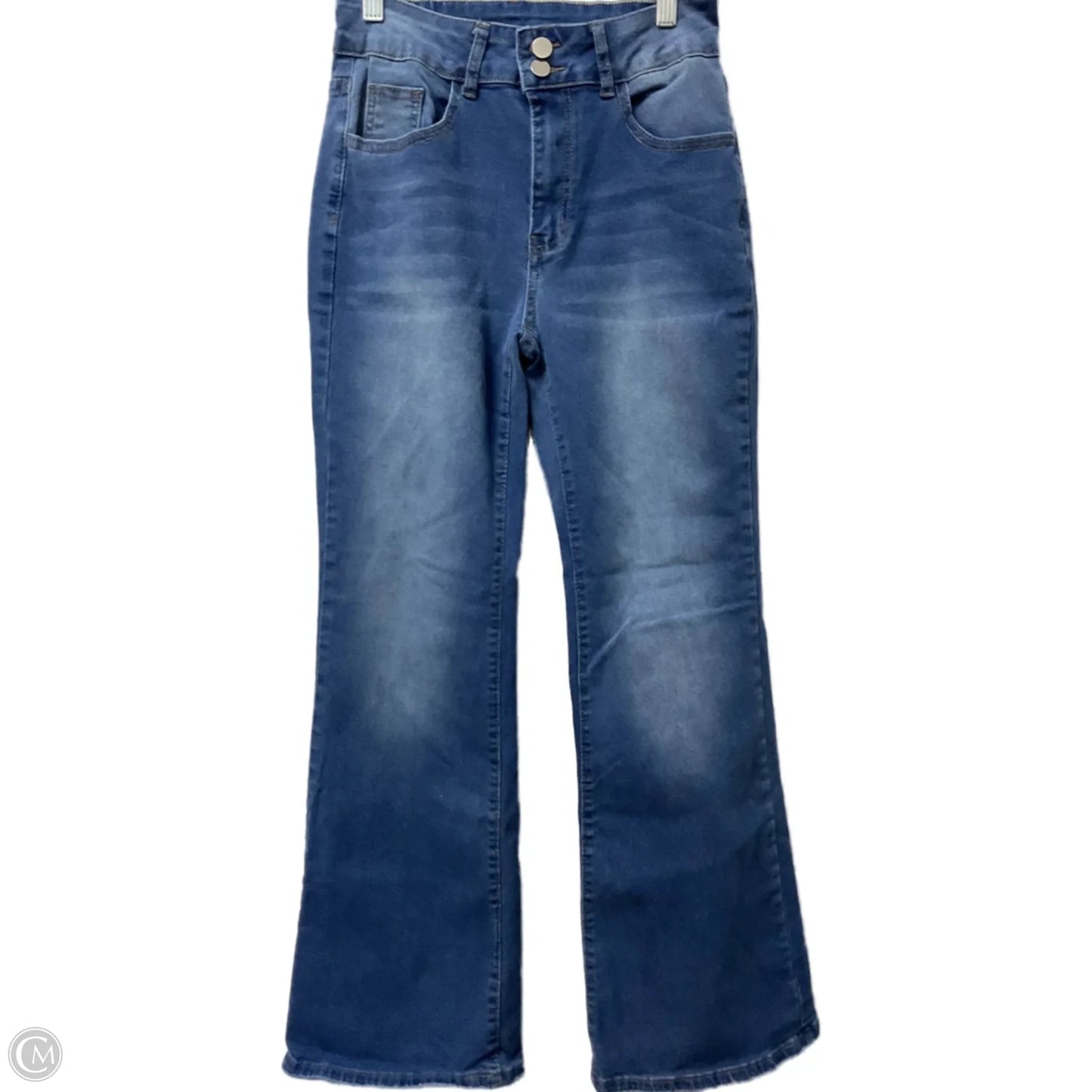 Jeans Flared By Clothes Mentor In Blue Denim, Size: S