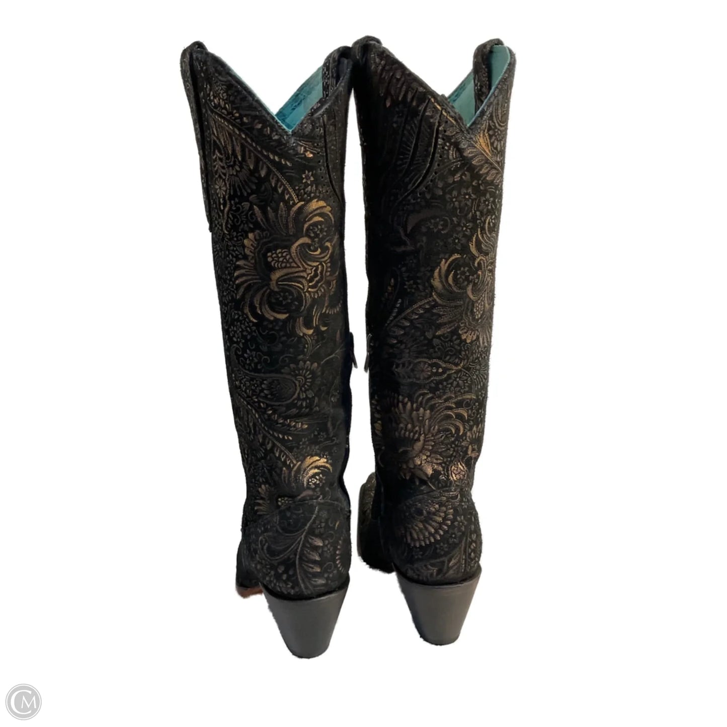 Boots Western By Corral In Black & Gold, Size: 6.5