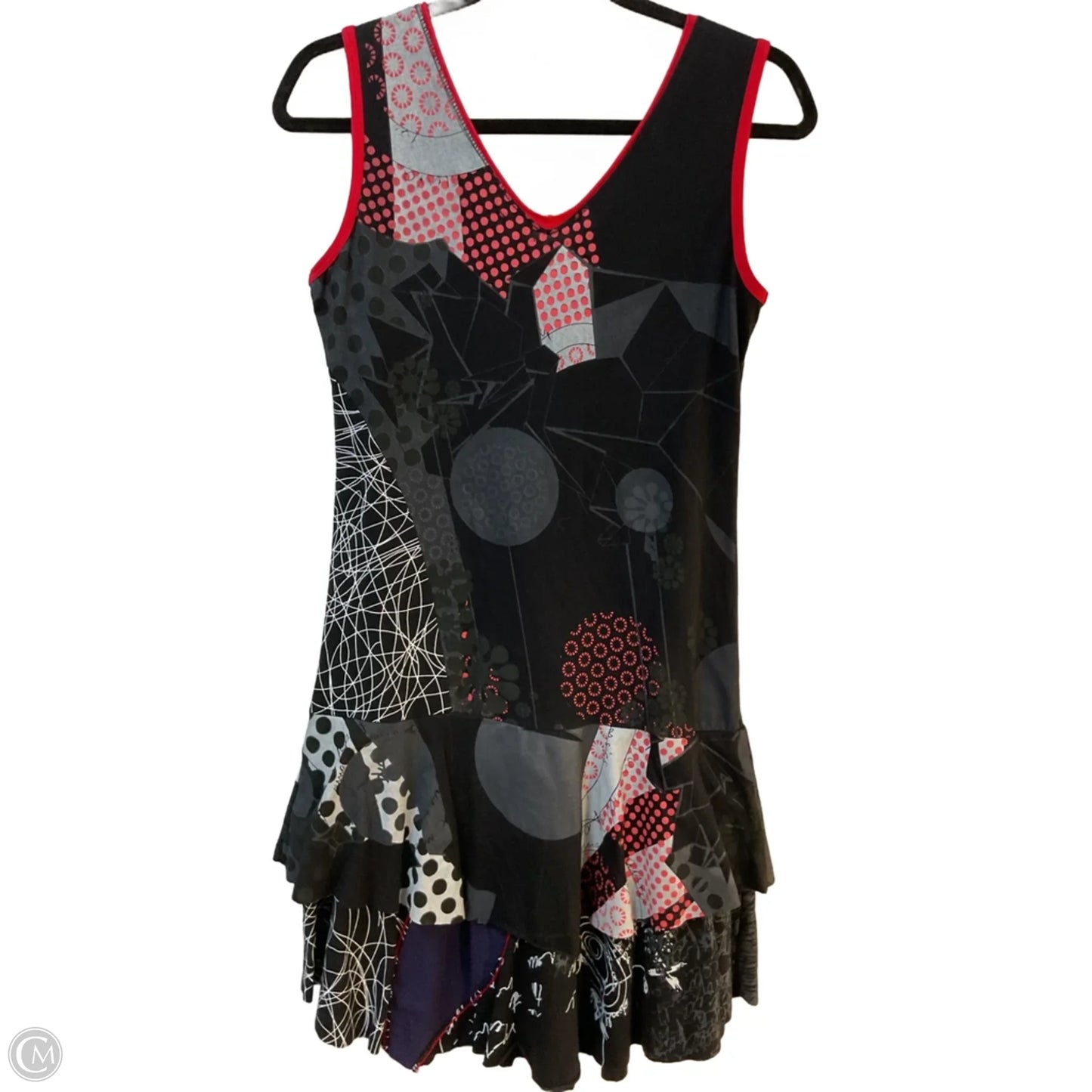 Tunic Sleeveless By Cmc In Black & Red, Size: L