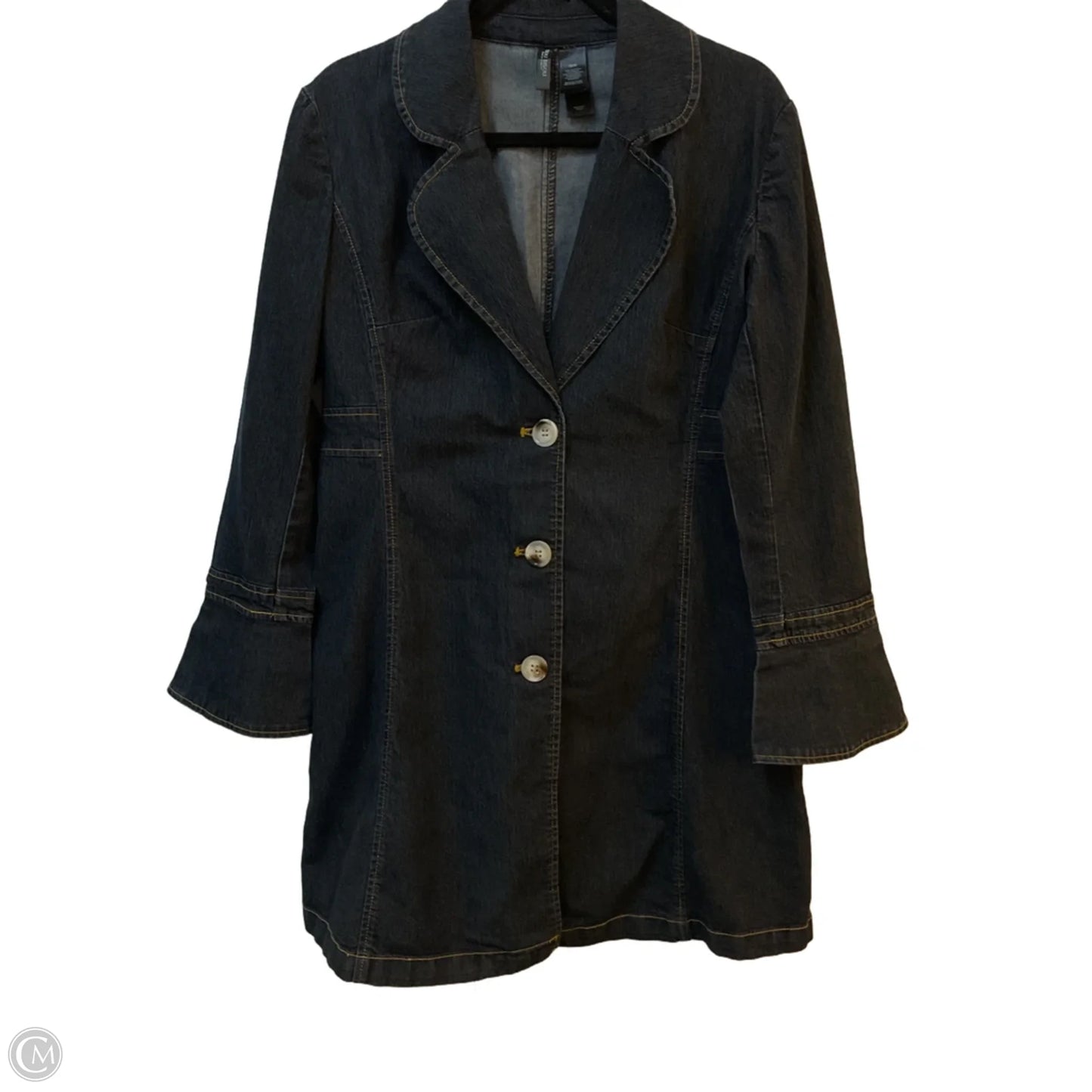 Jacket Denim By Bisou Bisou In Blue Denim, Size: M