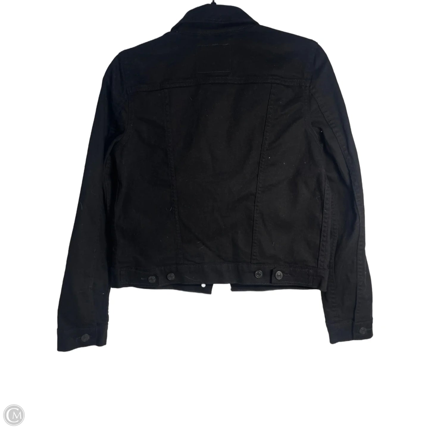 Jacket Denim By Levis In Black Denim, Size: S