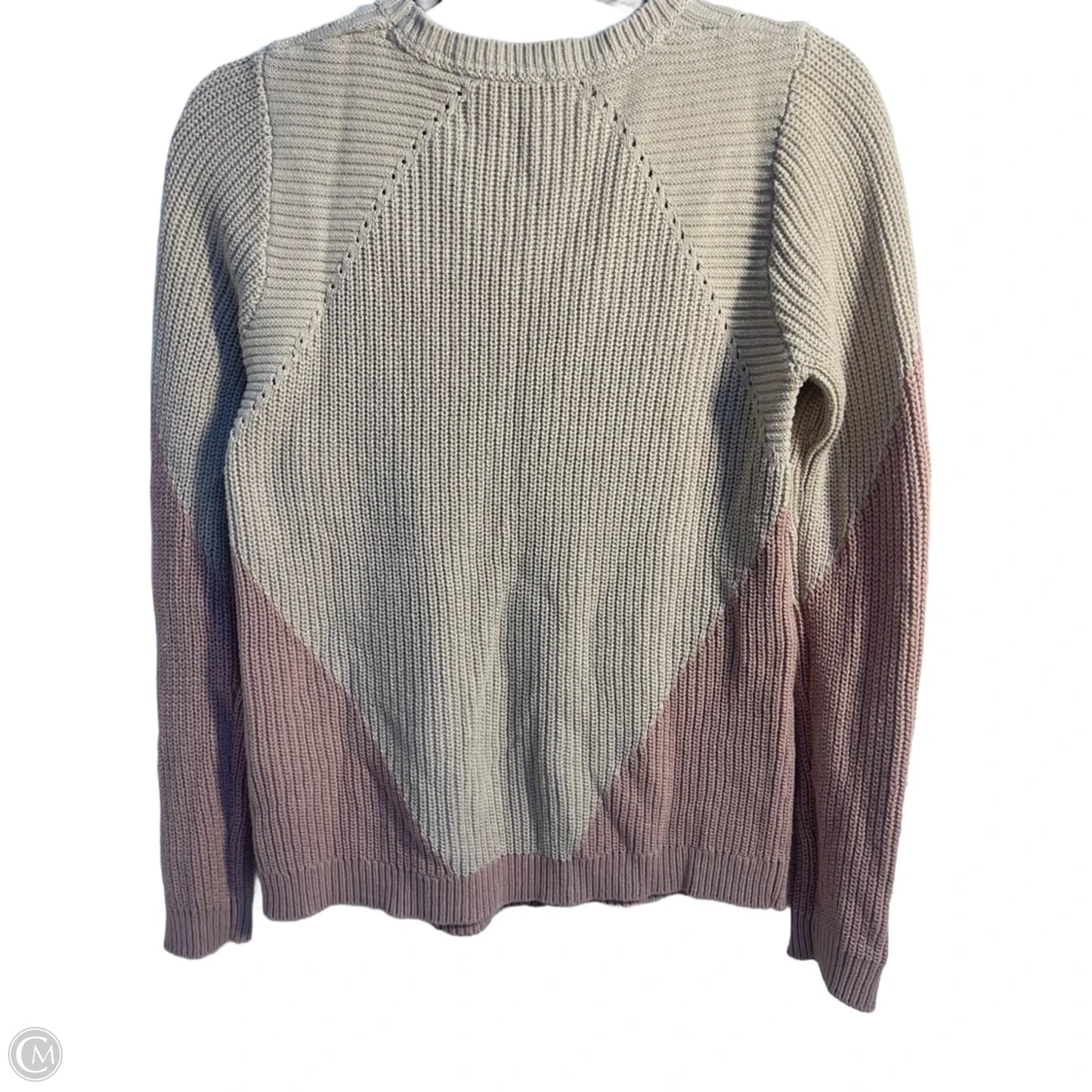 Sweater By Clothes Mentor In Pink & Tan, Size: M