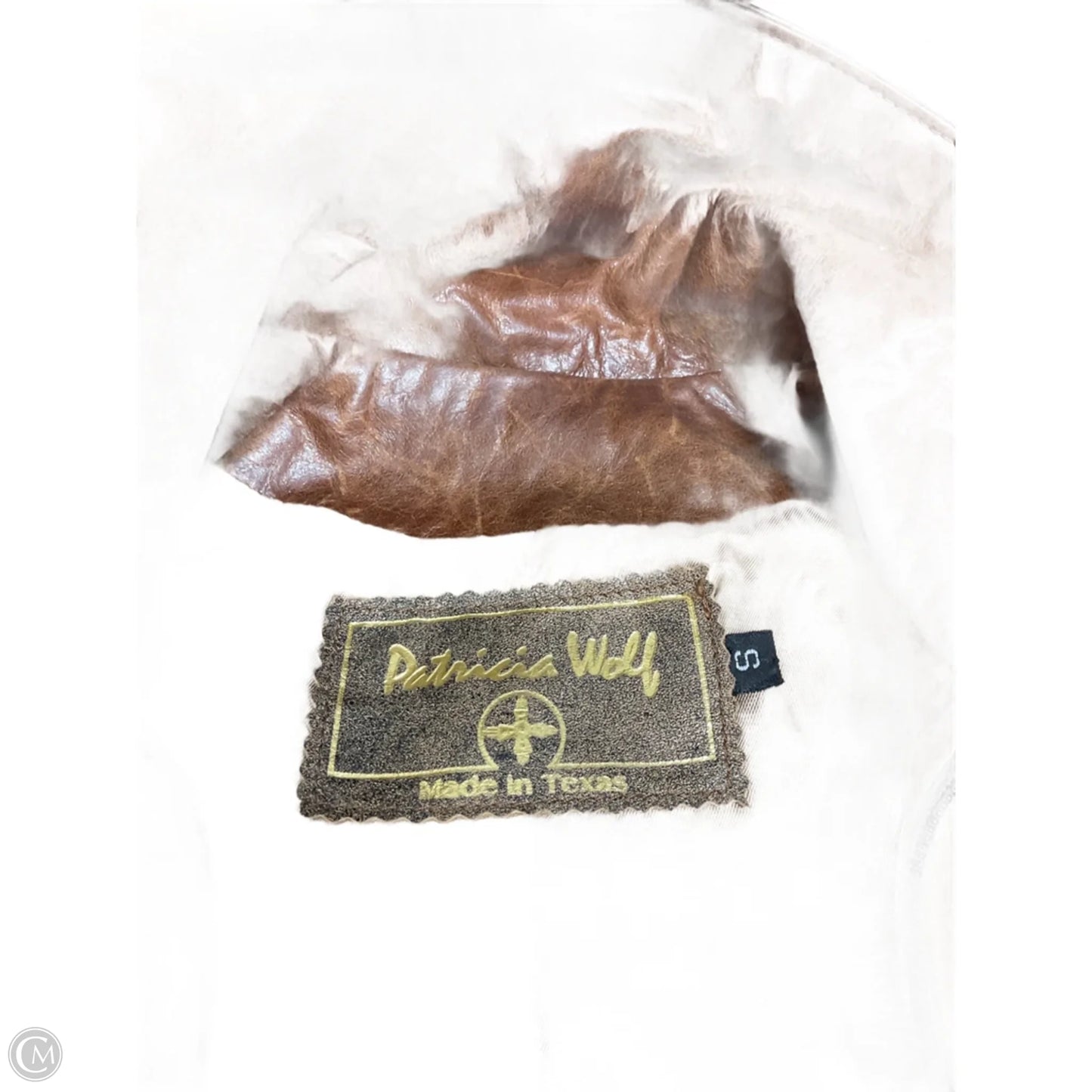 Jacket Leather By Cmb In Brown, Size: S