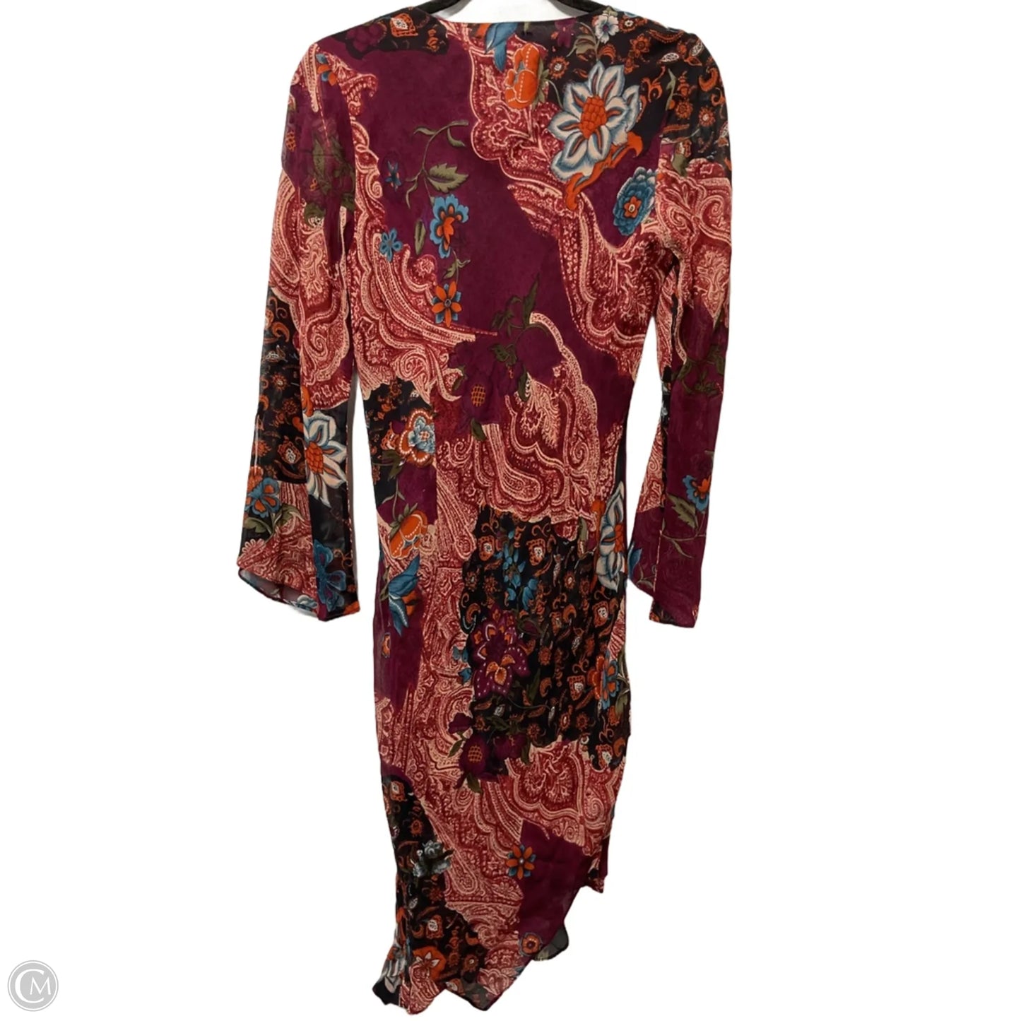 Dress Casual Midi By Anthropologie In Maroon, Size: M