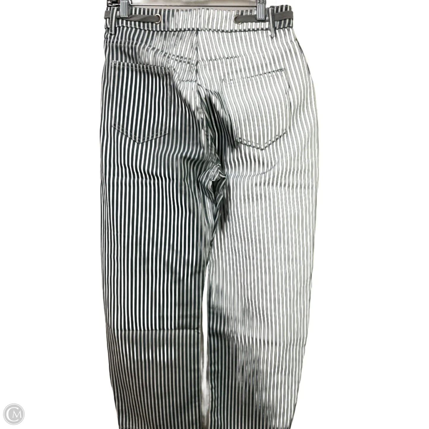 Jeans Wide Leg By Clothes Mentor In Blue & White, Size: M