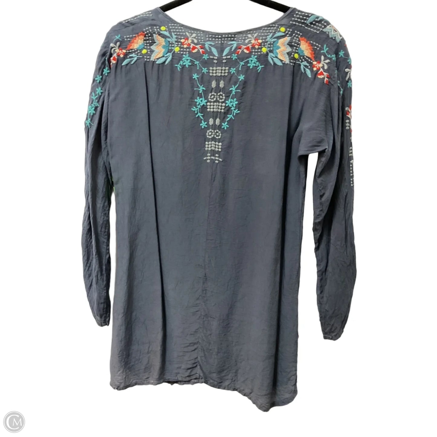 Tunic Long Sleeve By Johnny Was In Grey, Size: Xs